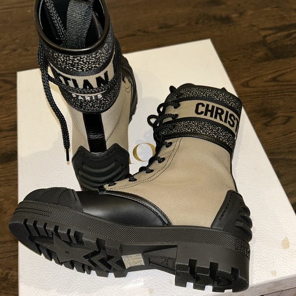 CHRISTIAN DIOR
Canvas Printed Combat Boots - Picture 4 of 11